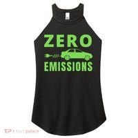 Zero Emissions Funny Electric Car Funny Electric Car Plug Me In E-Car Women's Perfect Tri Rocker Tank thumb 0