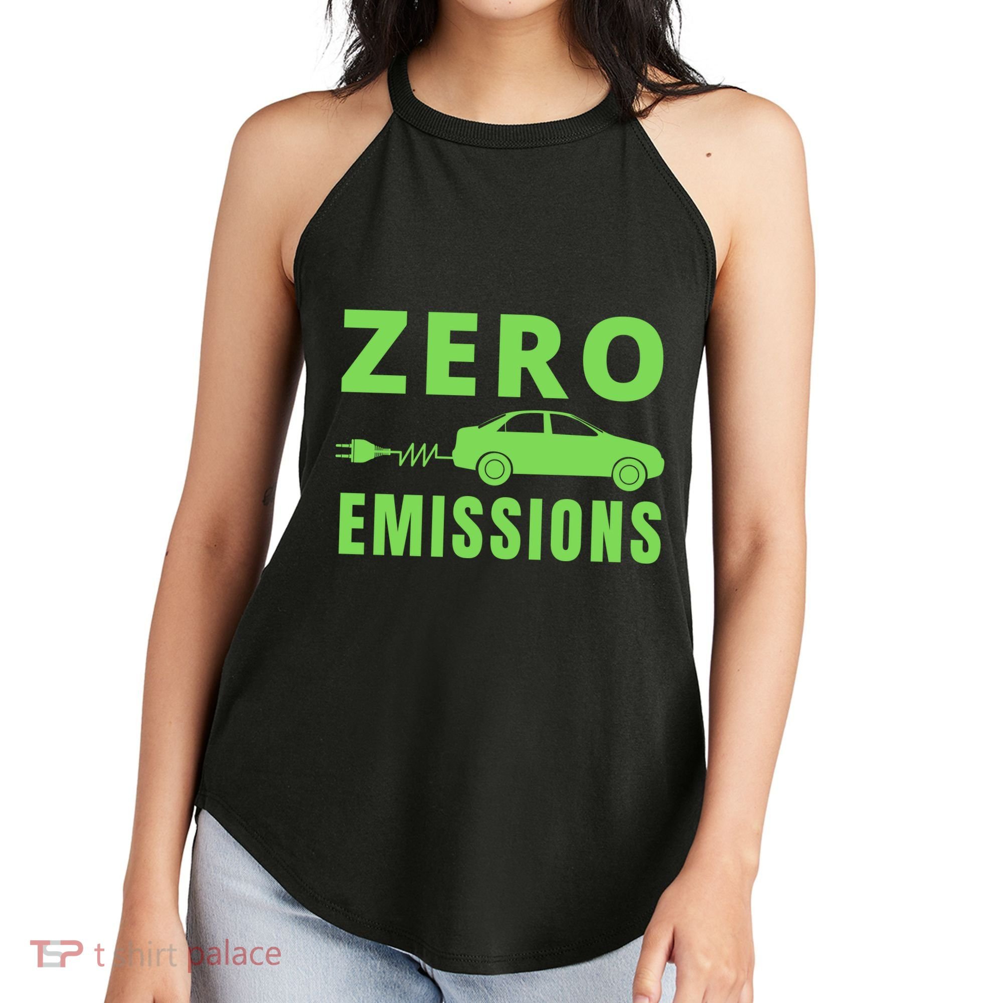 Zero Emissions Funny Electric Car Funny Electric Car Plug Me In E-Car Women's Perfect Tri Rocker Tank