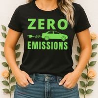Zero Emissions Funny Electric Car Funny Electric Car Plug Me In E-Car Women's T-Shirt thumb 2