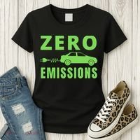 Zero Emissions Funny Electric Car Funny Electric Car Plug Me In E-Car Women's T-Shirt thumb 3