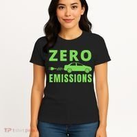 Zero Emissions Funny Electric Car Funny Electric Car Plug Me In E-Car Women's T-Shirt thumb 4