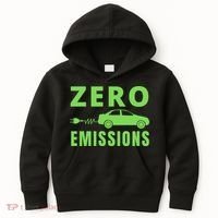 Zero Emissions Funny Electric Car Funny Electric Car Plug Me In E-Car Kids Hoodie thumb 0