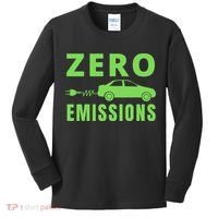Zero Emissions Funny Electric Car Funny Electric Car Plug Me In E-Car Kids Long Sleeve Shirt thumb 0