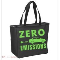 Zero Emissions Funny Electric Car Funny Electric Car Plug Me In E-Car Tote Bag thumb 2