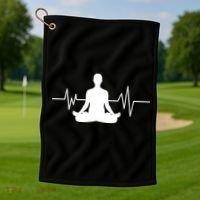 Zen Heartbeat Pulse Golf Towel thumb 1