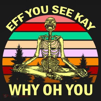 Zen Meditating Skeleton Eff You See Kay Apron