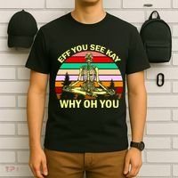 Zen Meditating Skeleton Eff You See Kay T-Shirt thumb 6