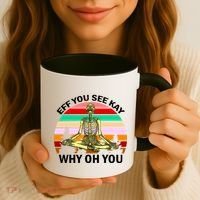 Zen Meditating Skeleton Eff You See Kay Coffee Mug thumb 3