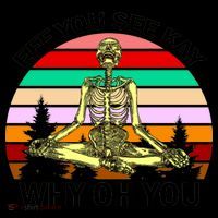 Zen Meditating Skeleton Eff You See Kay Coffee Mug thumb 5