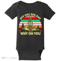Zen Meditating Skeleton Eff You See Kay Baby Bodysuit thumb 0