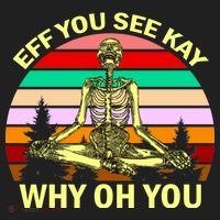Zen Meditating Skeleton Eff You See Kay Golf Towel thumb 3