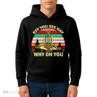 Zen Meditating Skeleton Eff You See Kay Kids Hoodie thumb 4