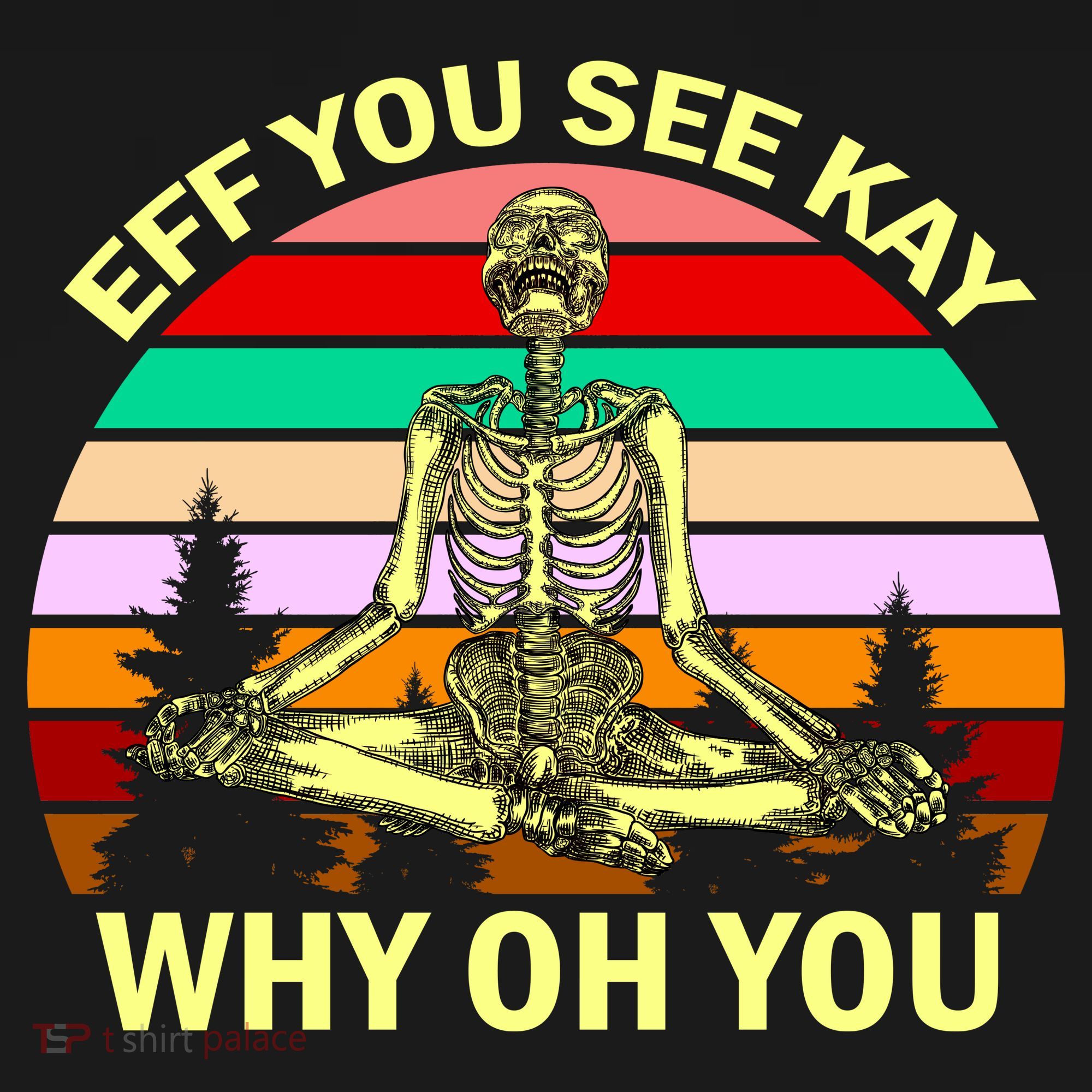 Zen Meditating Skeleton Eff You See Kay Tote Bag