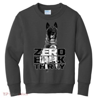 Zero Bark Thirty Conan the Hero Dog Kids Sweatshirt