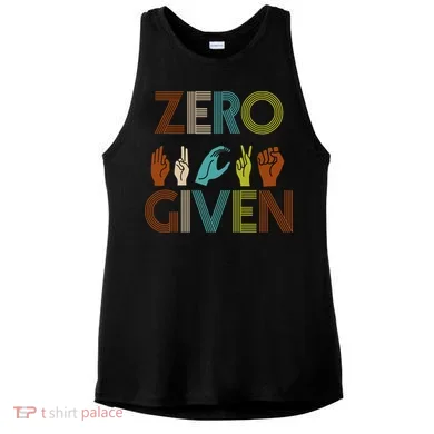 Zero Given Sign Language Ladies PosiCharge Tri-Blend Wicking Tank
