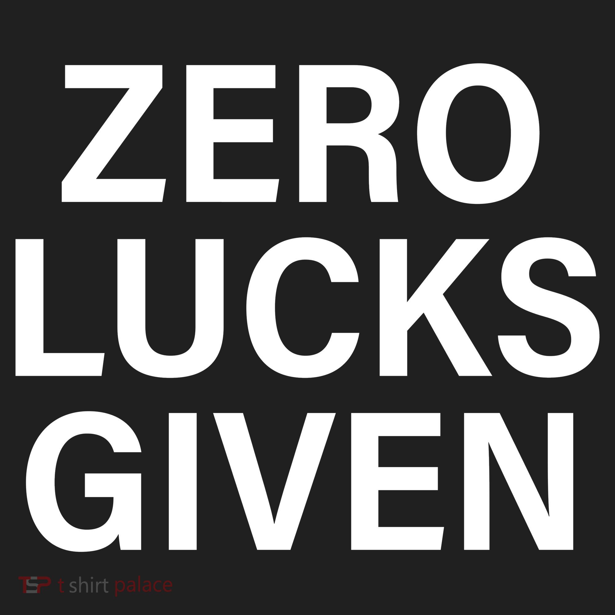Zero Lucks Given Golf Towel
