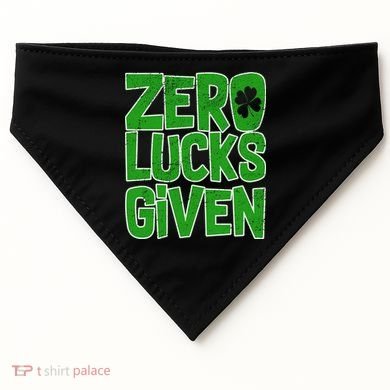 Zero Lucks Given St. Patrick's Day USA-Made Doggie Bandana