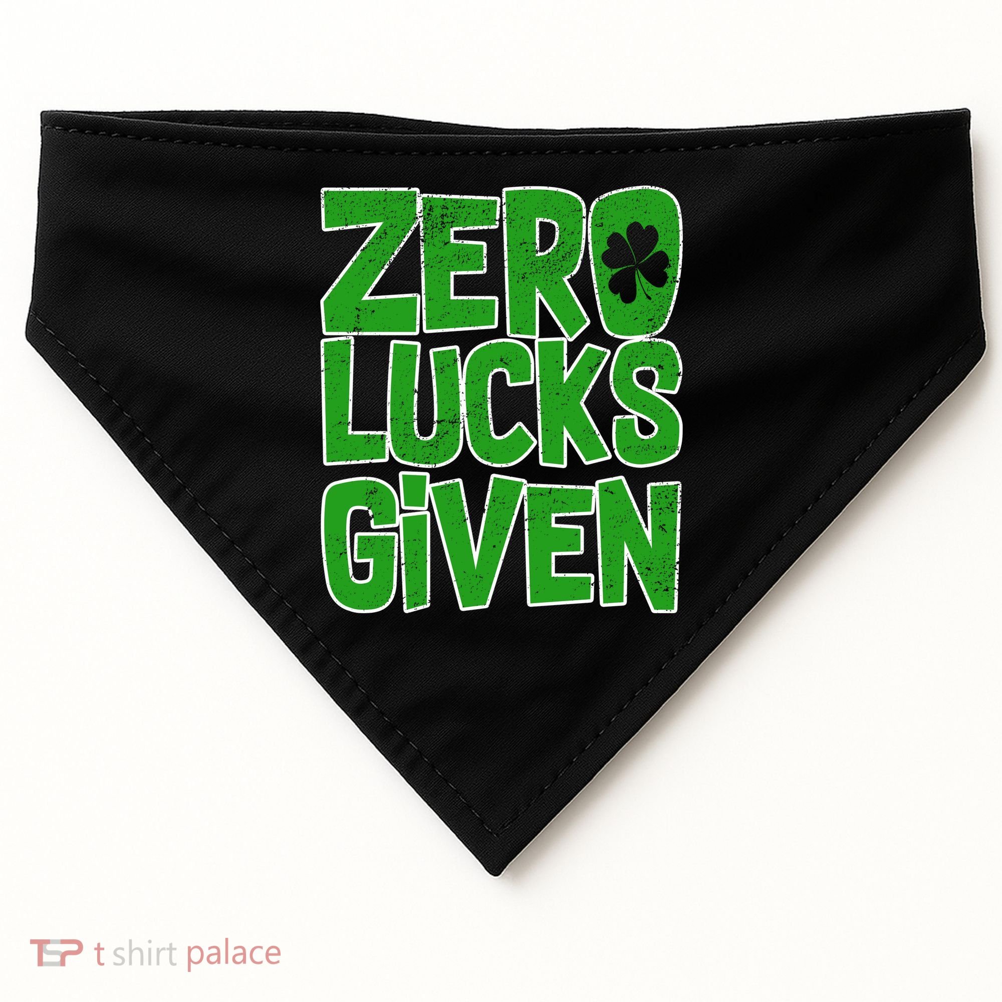 Zero Lucks Given St. Patrick's Day USA-Made Doggie Bandana