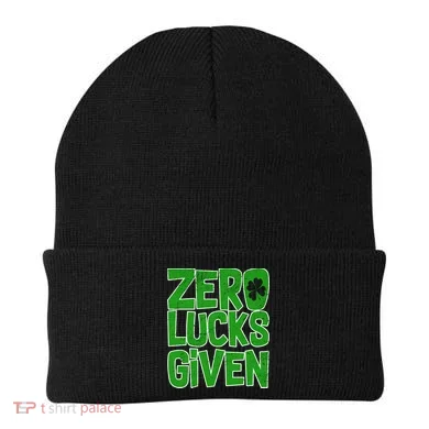 Zero Lucks Given St. Patrick's Day Beanie