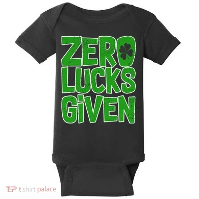 Zero Lucks Given St. Patrick's Day Baby Bodysuit