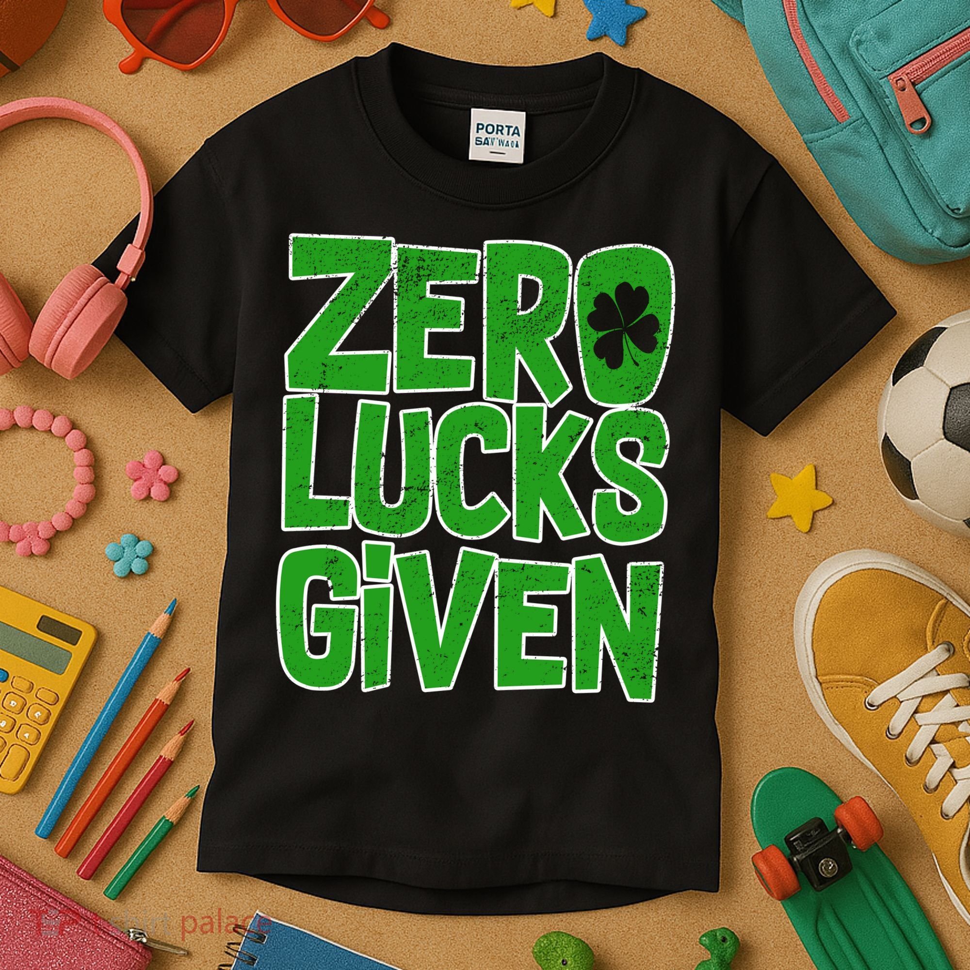 Zero Lucks Given St. Patrick's Day Kids T-Shirt