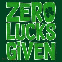 Zero Lucks Given St. Patrick's Day Apron thumb 3