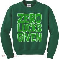 Zero Lucks Given St. Patrick's Day Kids Sweatshirt thumb 0