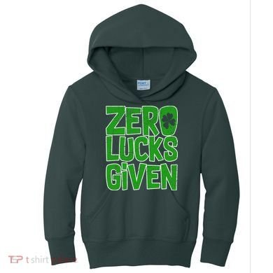Zero Lucks Given St. Patrick's Day Kids Hoodie