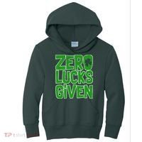 Zero Lucks Given St. Patrick's Day Kids Hoodie thumb 0