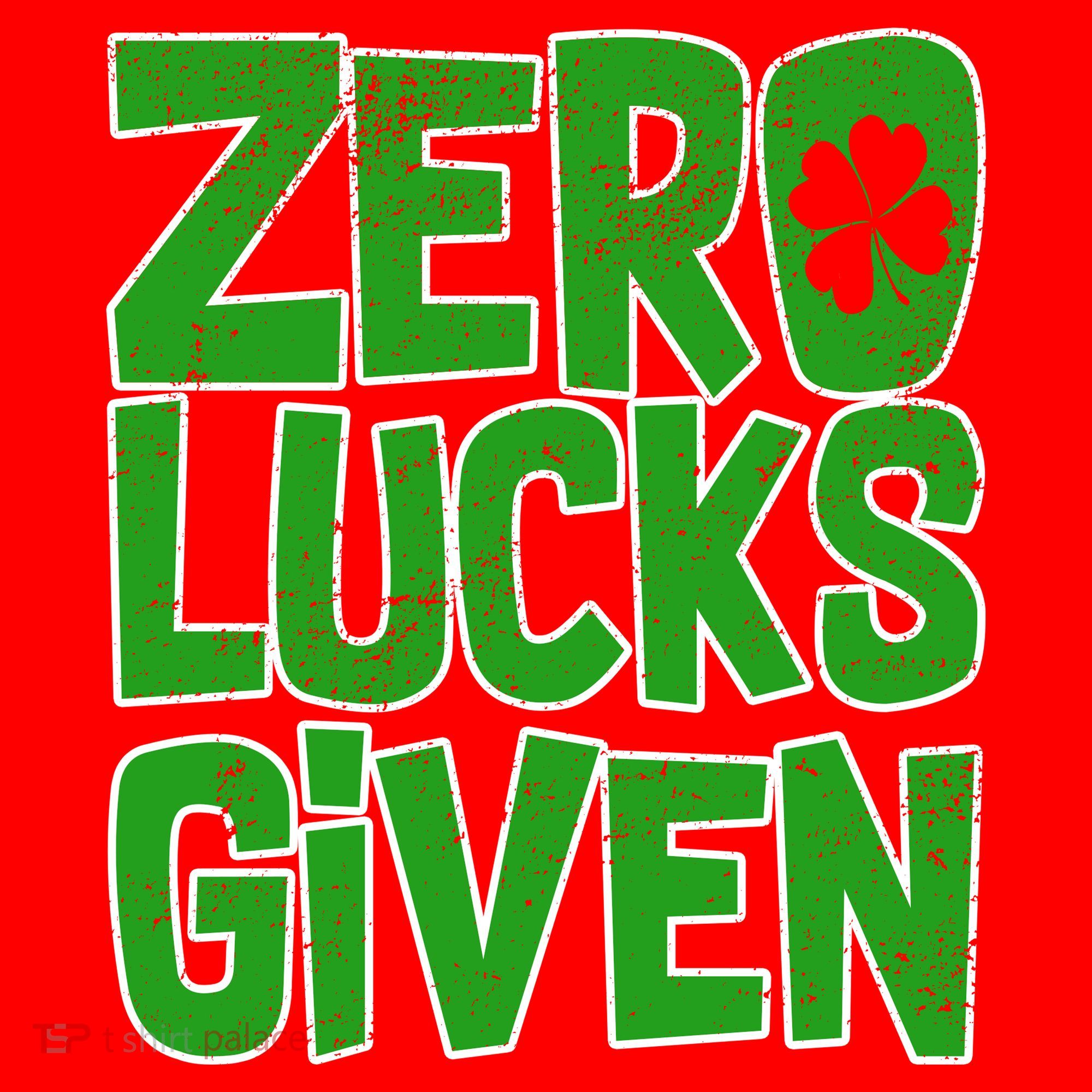 Zero Lucks Given St. Patrick's Day Santa Hat