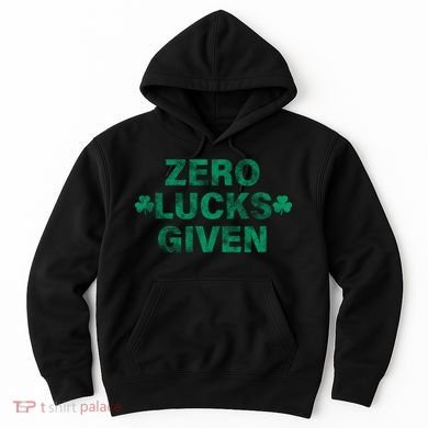 Zero Lucks Given Vintage St Patricks Day Hoodie
