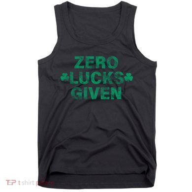 Zero Lucks Given Vintage St Patricks Day Tank Top