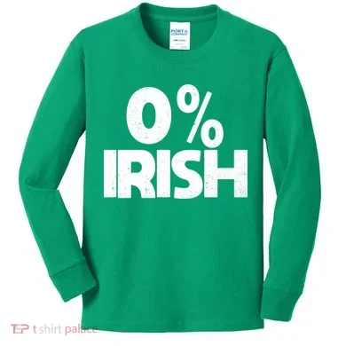 Zero Percent Irish Kids Long Sleeve Shirt