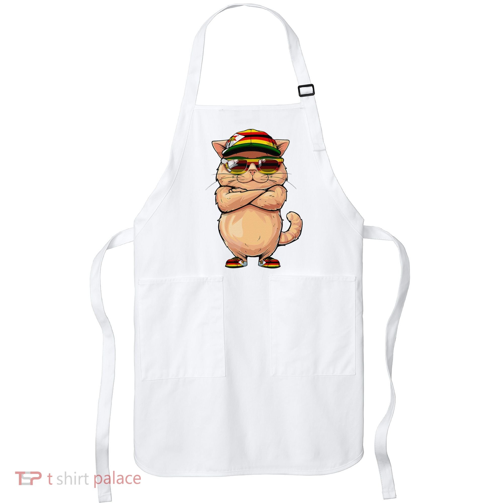 Zimbabwean Flag Cat Mom Souvenirs Products Kitten Zimbabwe Apron