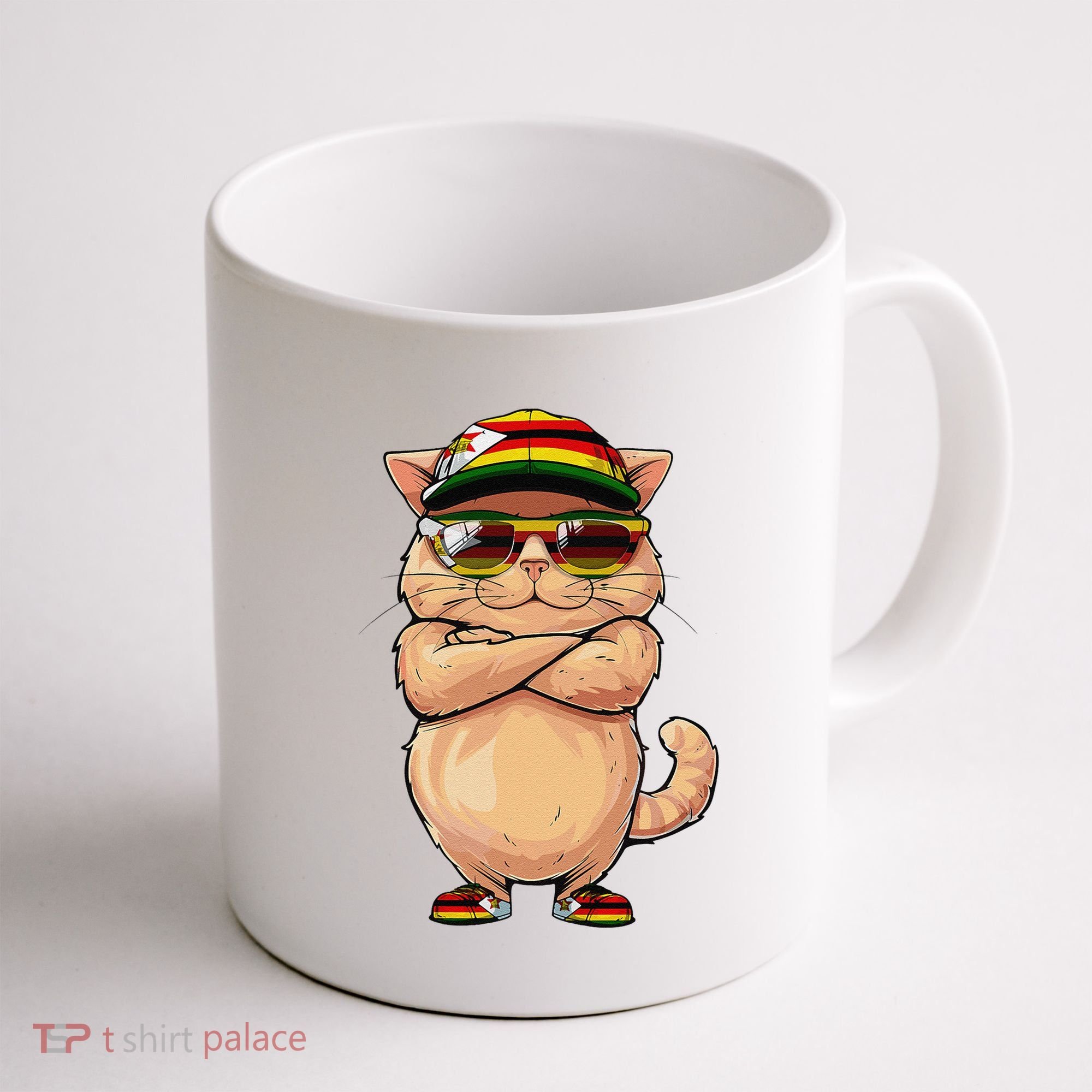 Zimbabwean Flag Cat Mom Souvenirs Products Kitten Zimbabwe Coffee Mug