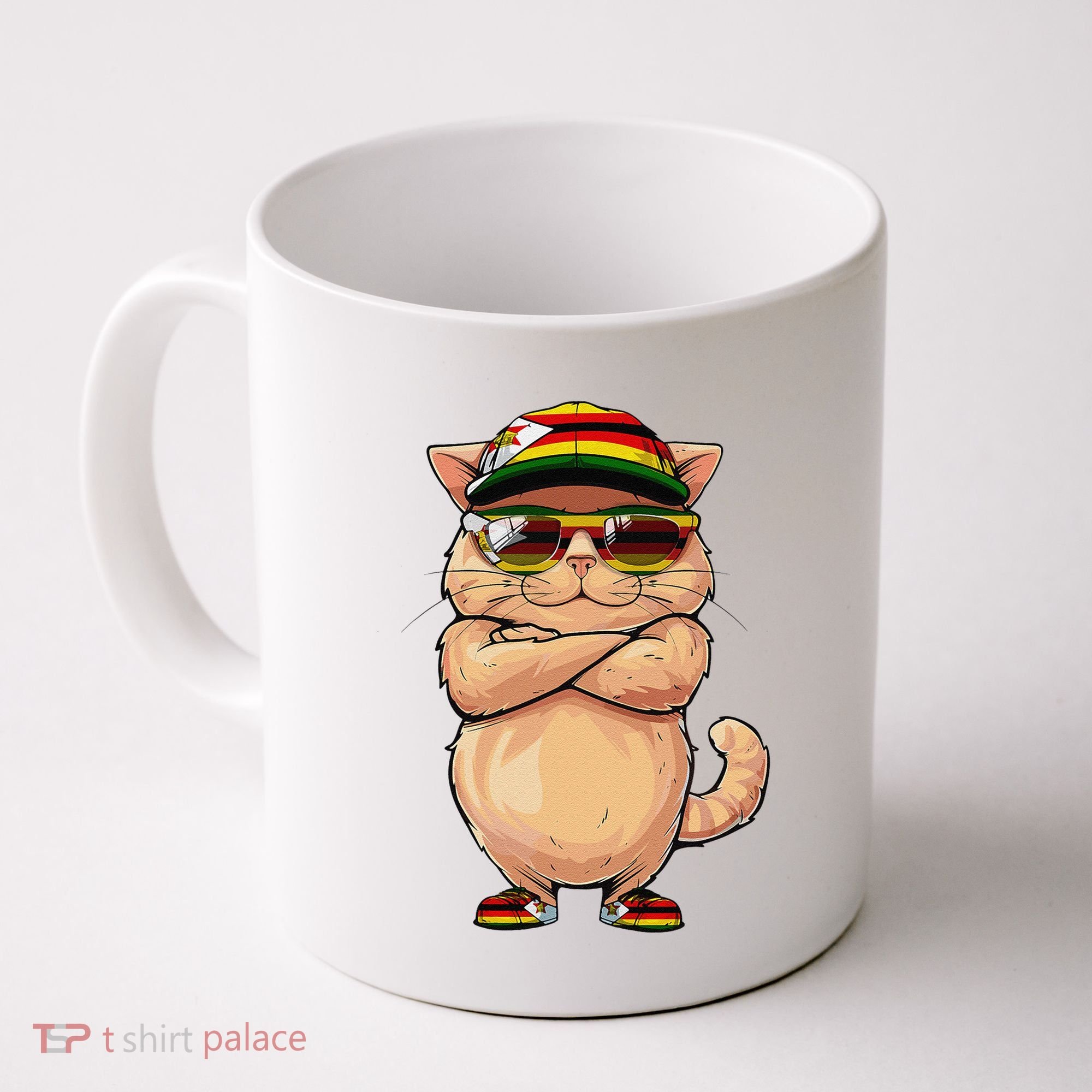 Zimbabwean Flag Cat Mom Souvenirs Products Kitten Zimbabwe Coffee Mug