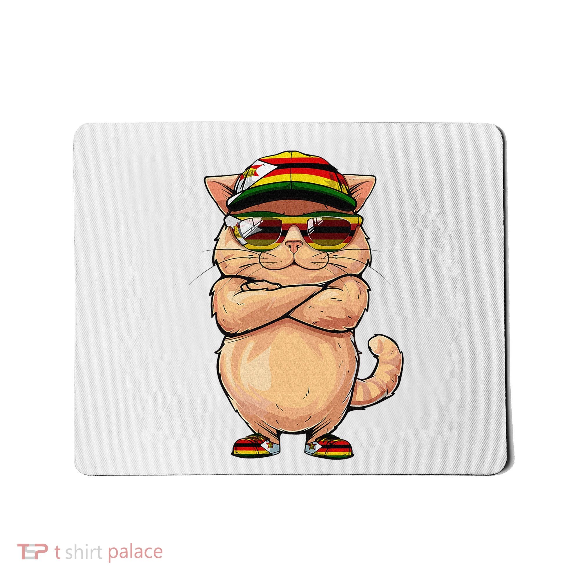 Zimbabwean Flag Cat Mom Souvenirs Products Kitten Zimbabwe Mousepad