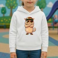 Zimbabwean Flag Cat Mom Souvenirs Products Kitten Zimbabwe Kids Hoodie thumb 3