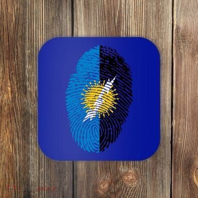 Zulia Flag Fingerprint Venezuela Gift Coaster