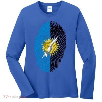Zulia Flag Fingerprint Venezuela Gift Women's Long Sleeve Shirt