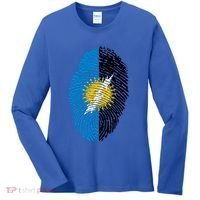 Zulia Flag Fingerprint Venezuela Gift Women's Long Sleeve Shirt thumb 0
