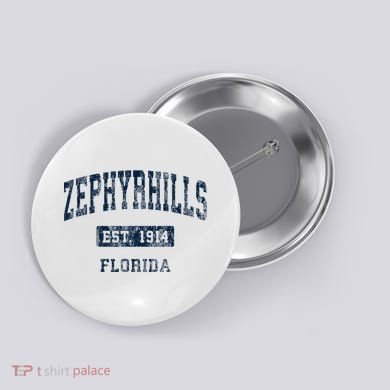 Zephyrhills Florida Fl Vintage Sports Established Button
