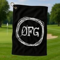 Zero Fucks Given 0 Fucks Given 0fg Gift Funny Gift Golf Towel thumb 1