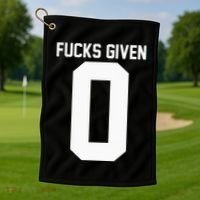 Zero Fucks Given Golf Towel thumb 1