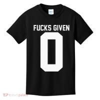 Zero Fucks Given Kids T-Shirt thumb 0
