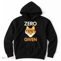 Zero Fox Given Funny Foxes Glasses Don't Care No Fox Given Hoodie thumb 0