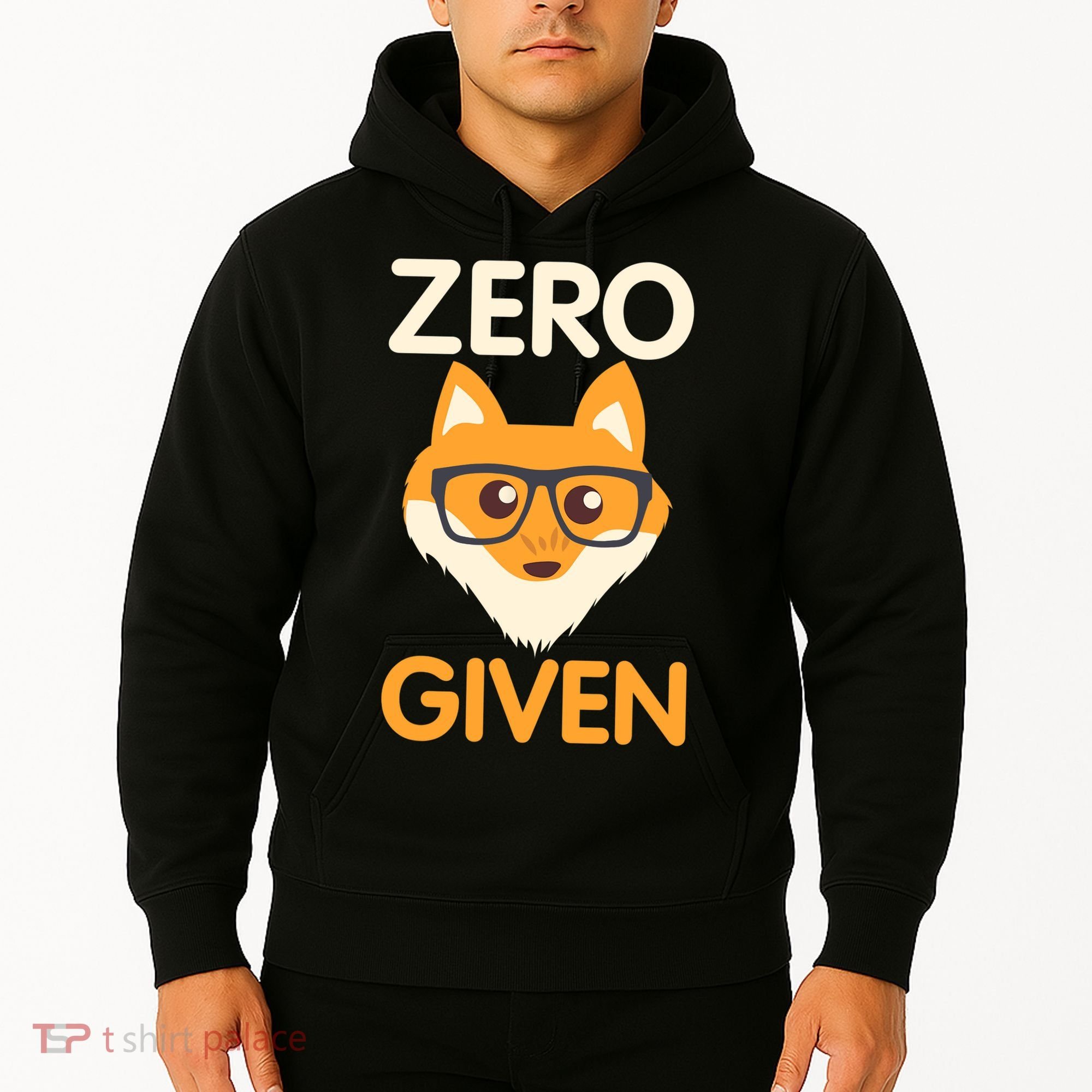 Zero Fox Given Funny Foxes Glasses Don't Care No Fox Given Hoodie
