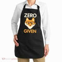 Zero Fox Given Funny Foxes Glasses Don't Care No Fox Given Apron thumb 2