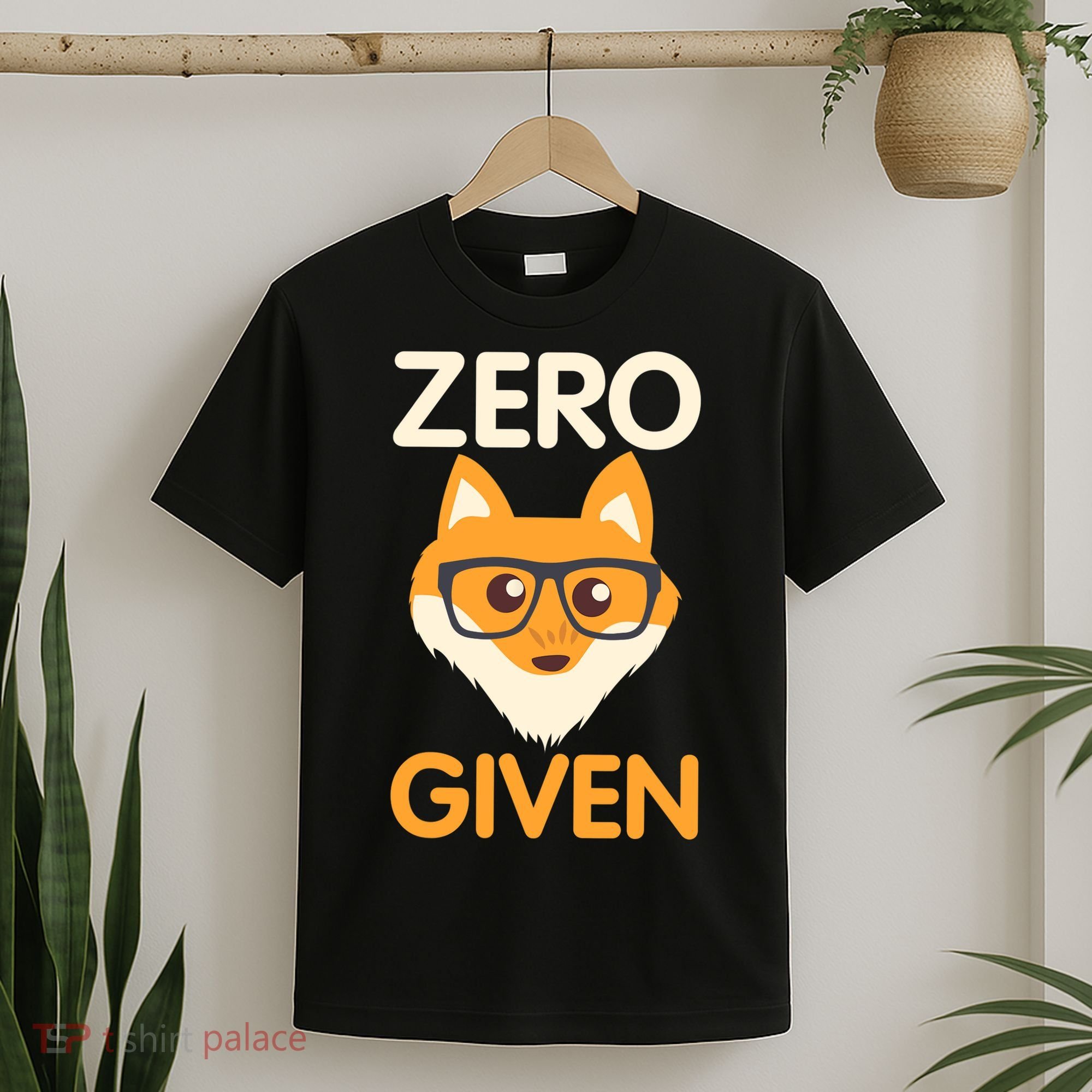 Zero Fox Given Funny Foxes Glasses Don't Care No Fox Given T-Shirt