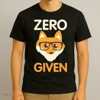 Zero Fox Given Funny Foxes Glasses Don't Care No Fox Given T-Shirt thumb 3